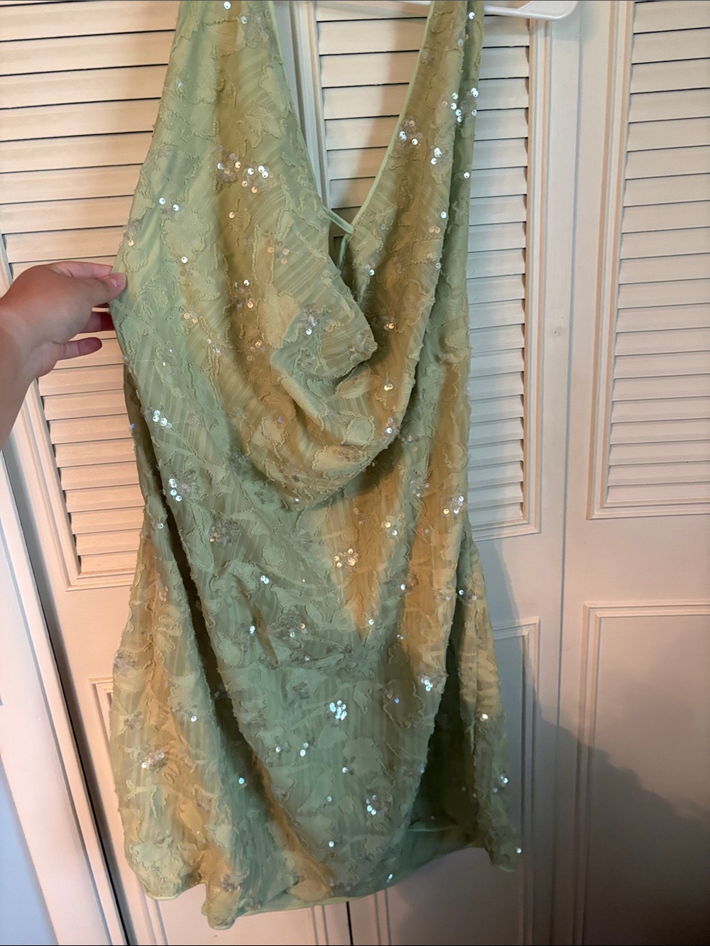 Halter Neck Sequin Dress